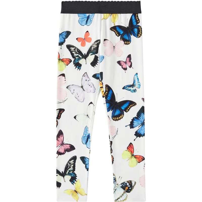 Dolce&Gabbana Kids Printed cotton-blend jersey leggings