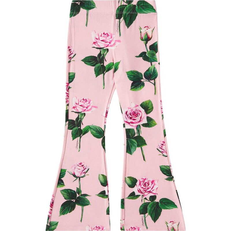 Dolce&Gabbana Kids Floral flared sweatpants