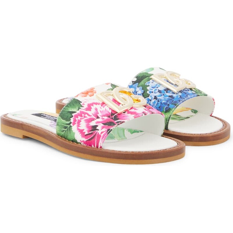 Dolce&Gabbana Kids Floral canvas sandals