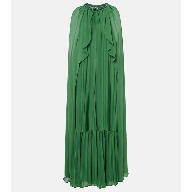Self-Portrait Caped chiffon gown