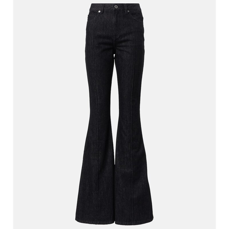 Self-Portrait High-rise flared jeans