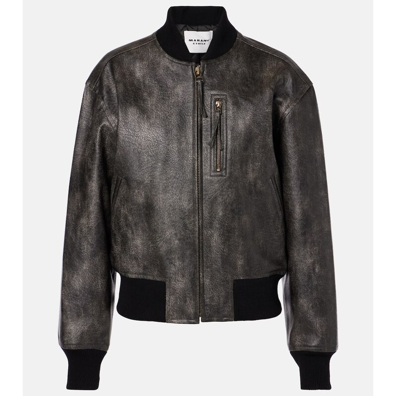 Marant Etoile Crisley faux leather bomber jacket