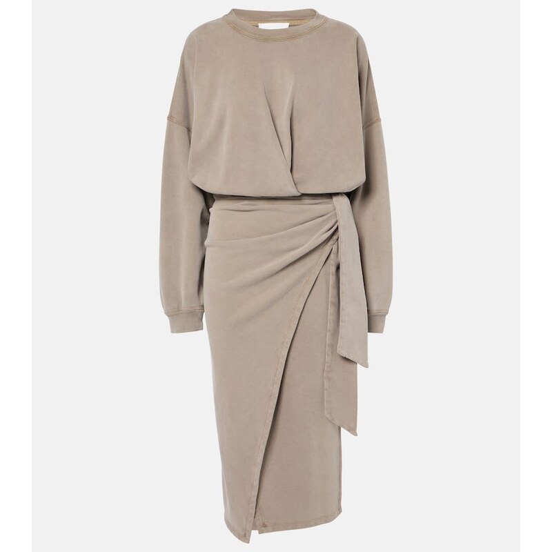 Marant Etoile Sandrina draped cotton midi dress