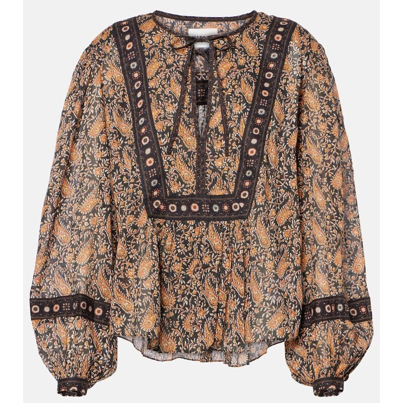 Marant Etoile Gayle printed cotton voile blouse