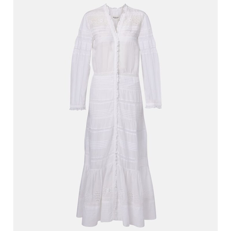 Marant Etoile Daniva lace-trimmed cotton maxi dress