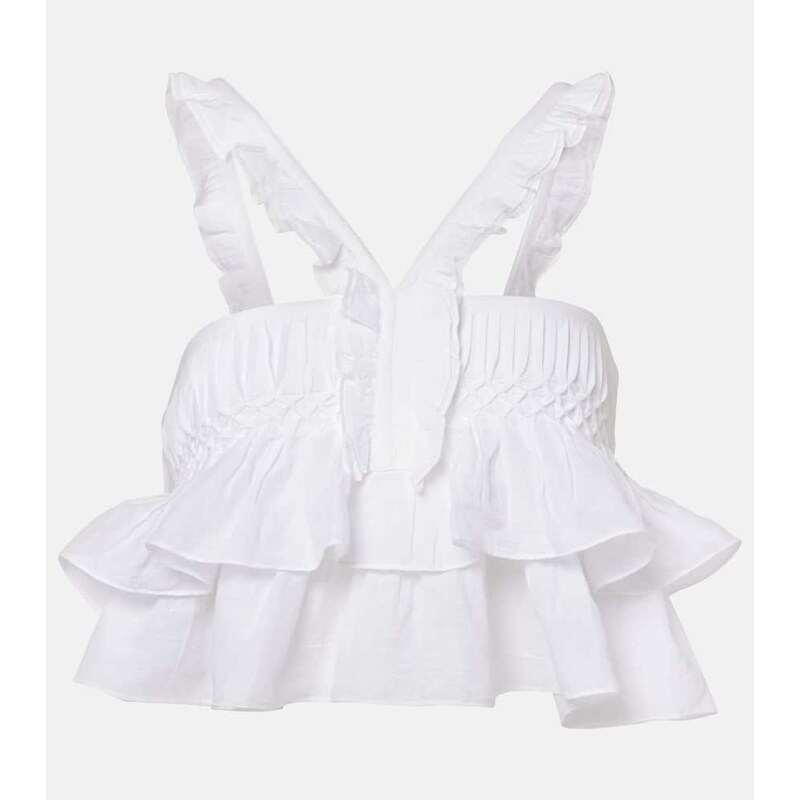 Marant Etoile Daliana ruffled cotton-blend top