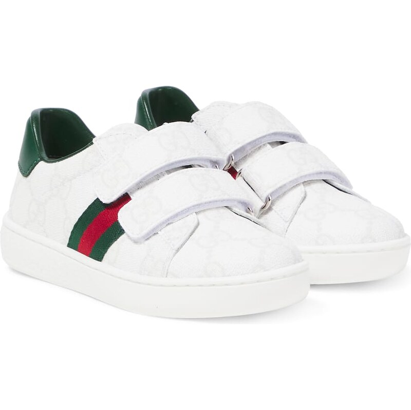 Gucci Kids Web leather sneakers