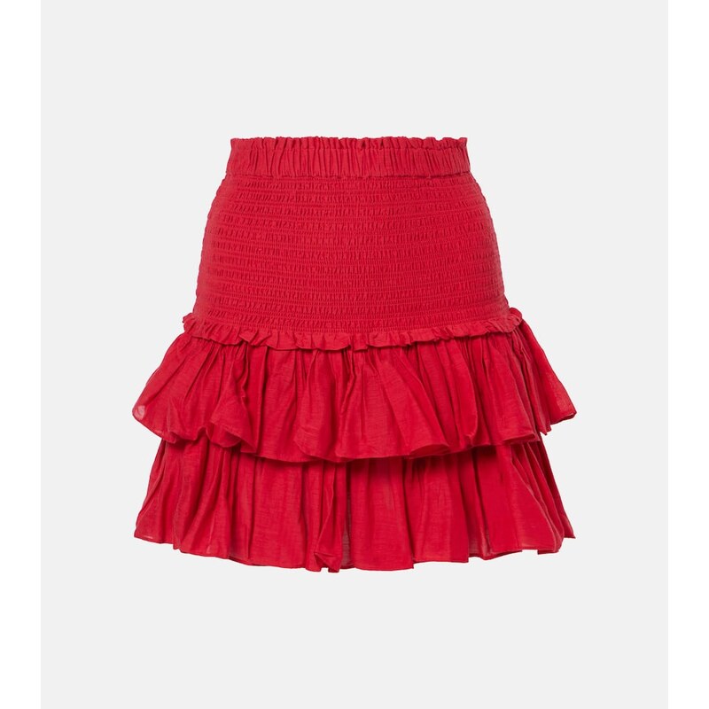 Marant Etoile Naomi cotton-blend tiered miniskirt