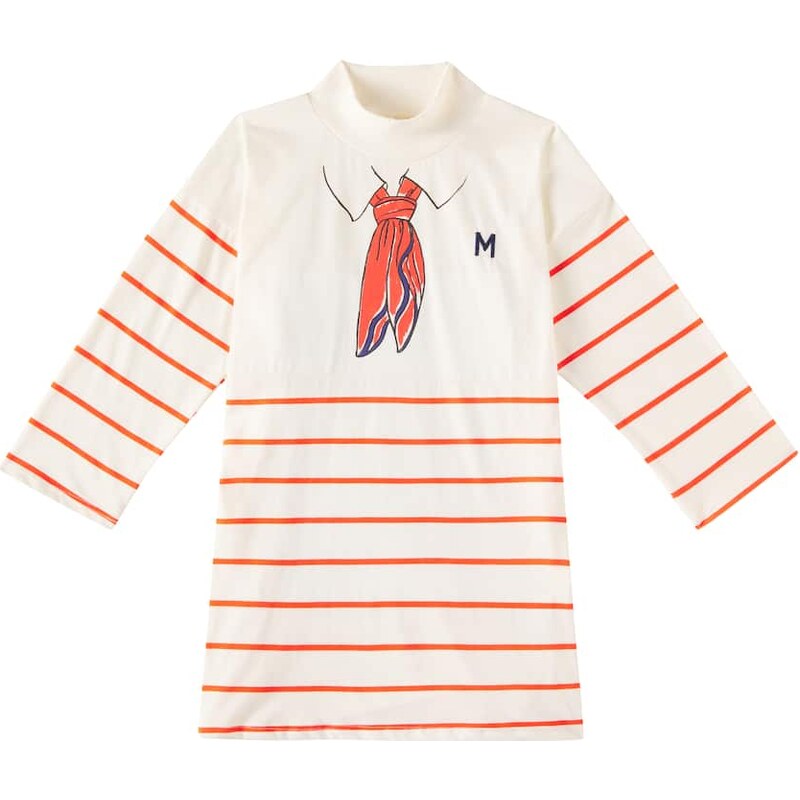 Mini Rodini Scarf-detail cotton dress