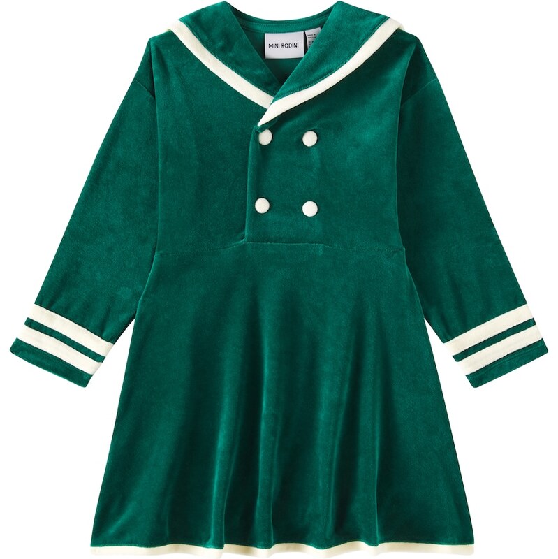 Mini Rodini Sailor cotton velour dress