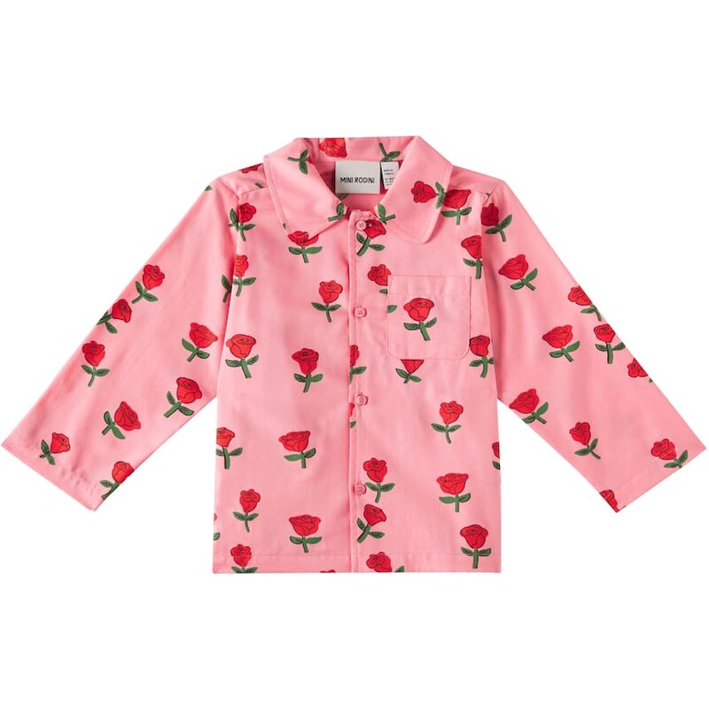 Mini Rodini Roses cotton shirt