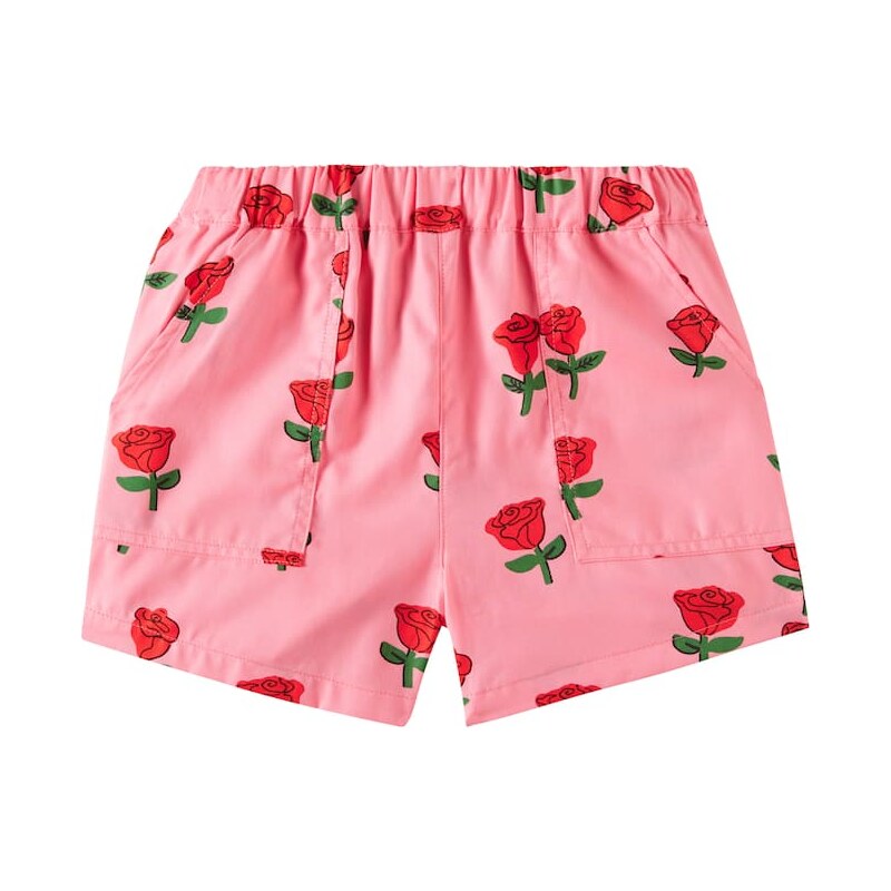 Mini Rodini Roses cotton shorts