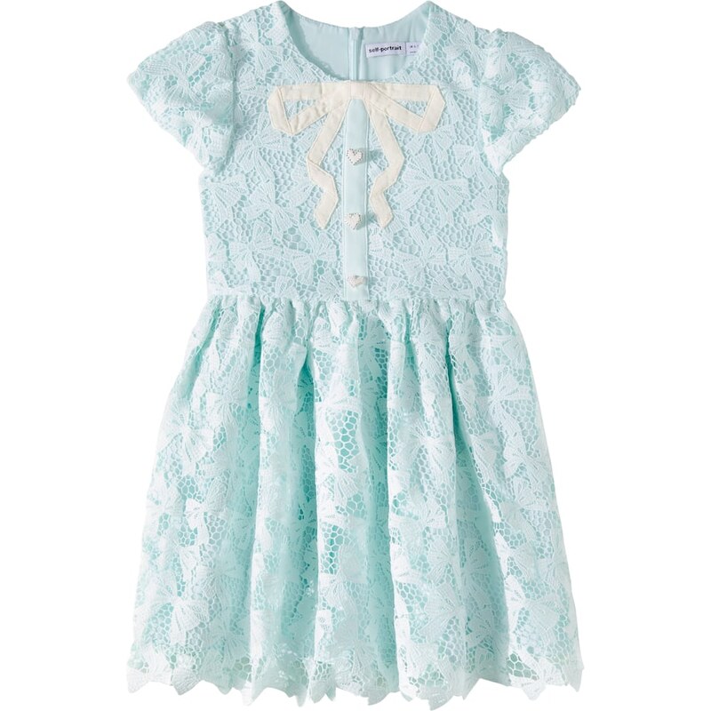 Self-Portrait Kids Bow lace dress