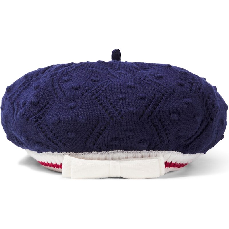 Self-Portrait Kids Knitted cotton-blend beret