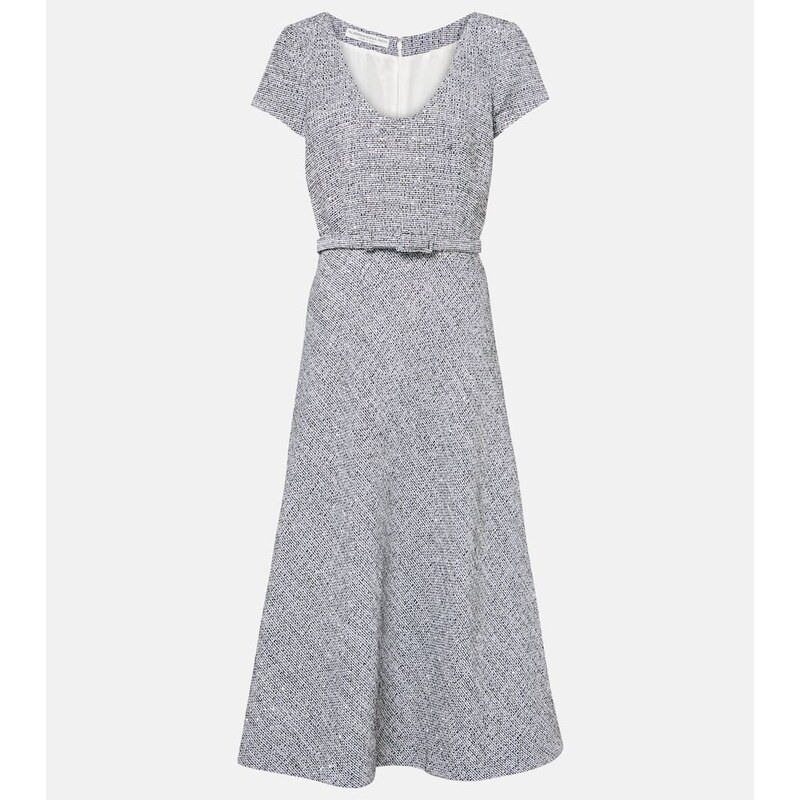 Alessandra Rich Sequined tweed midi dress