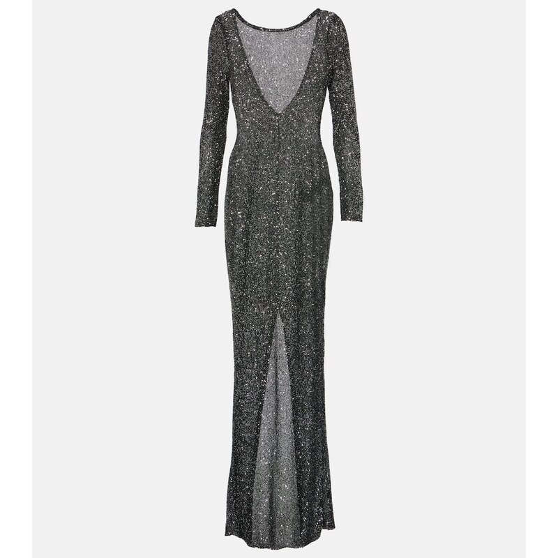 Alessandra Rich Sequined open-back gown