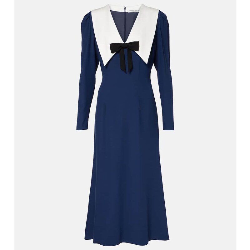 Alessandra Rich Envers bow-detail satin midi dress