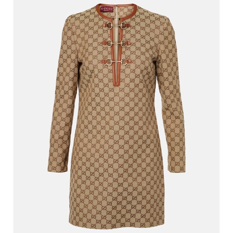 Gucci Horsebit GG canvas minidress