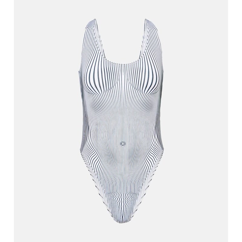 Jean Paul Gaultier Pinstripe Body Morphing swimsuit