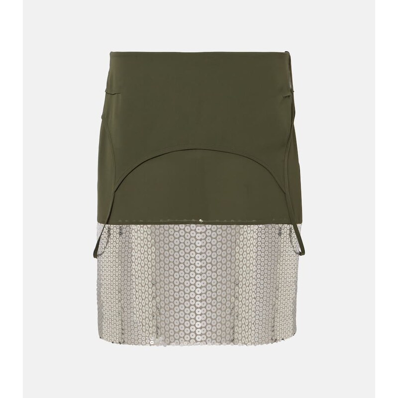 The Attico Sequined midi skirt