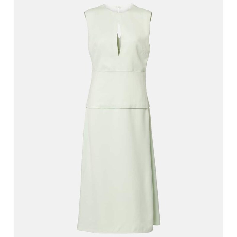 Jil Sander Cutout satin midi dress