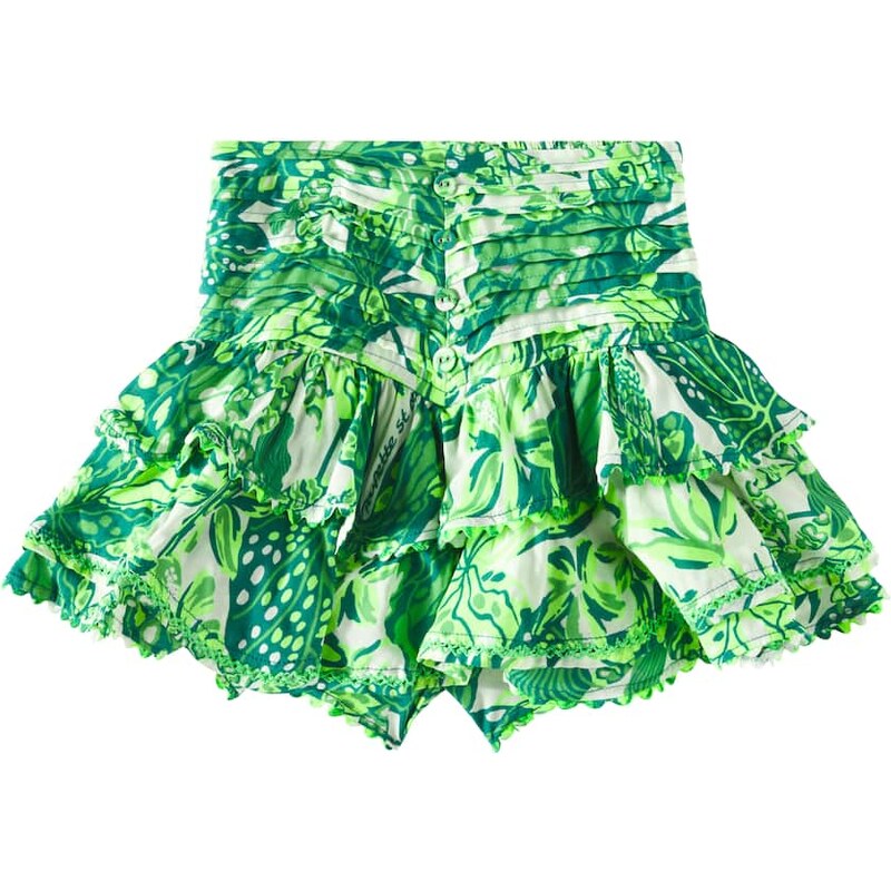 Poupette St Barth Kids Alizee ruffled floral skirt