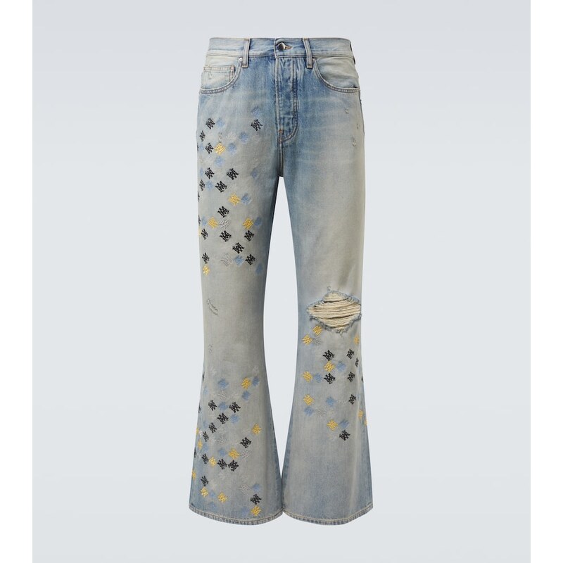 Amiri Ma Quad embroidered flared jeans