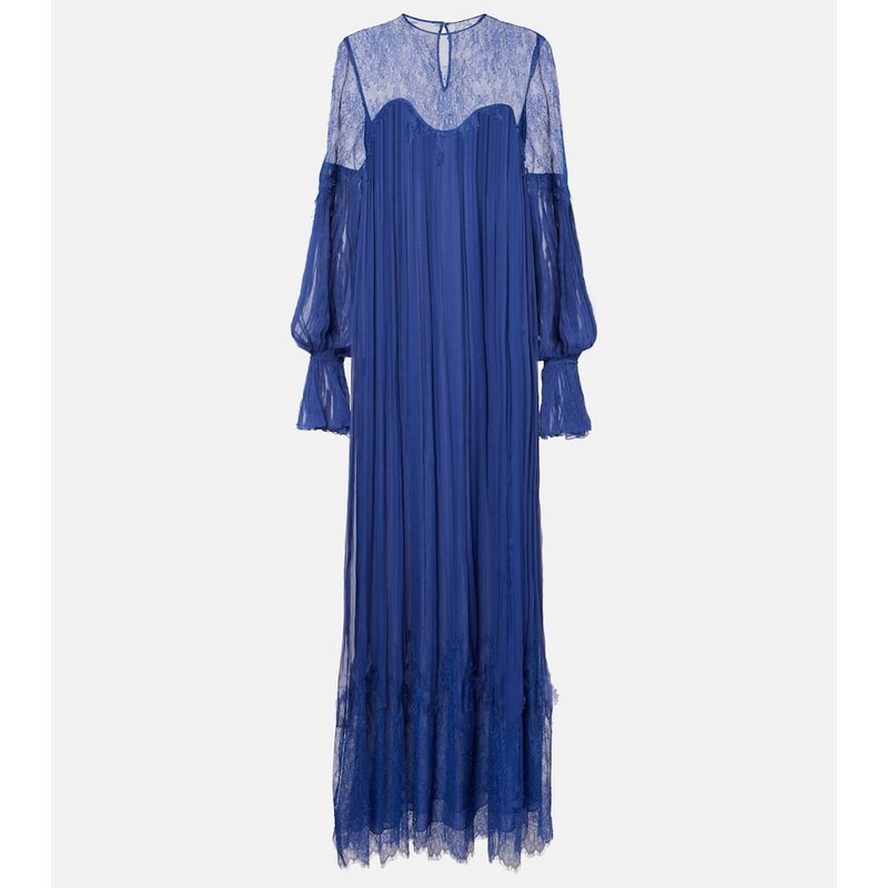 Costarellos Renia chantilly lace gown