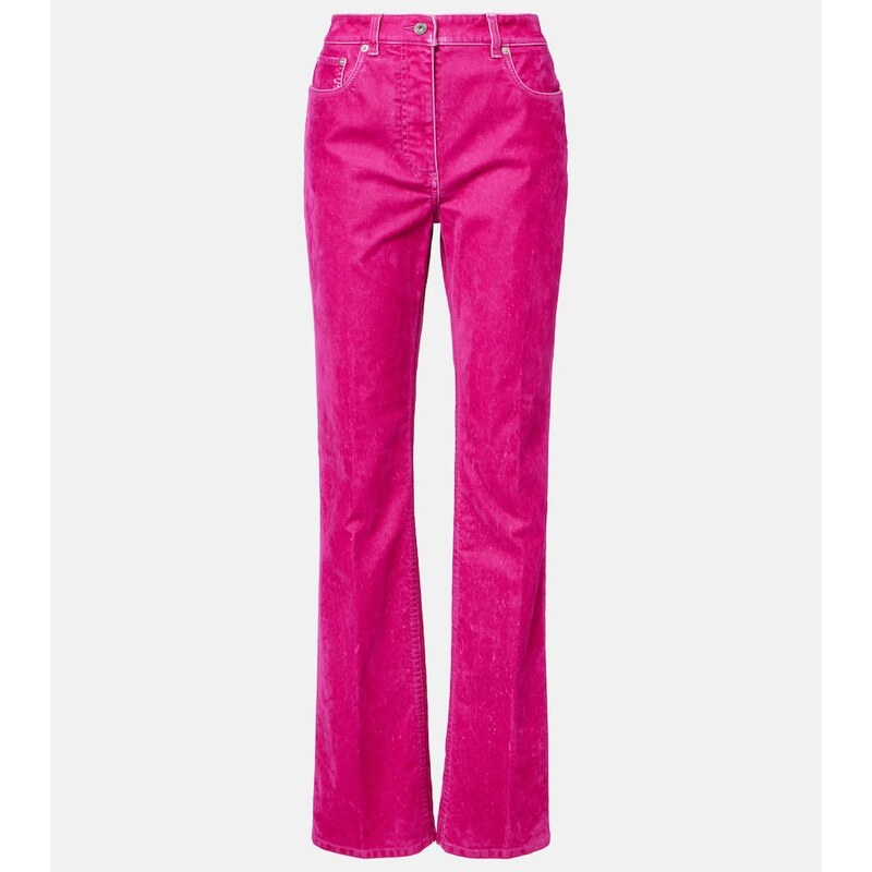 Ferragamo Cotton-blend drill straight pants