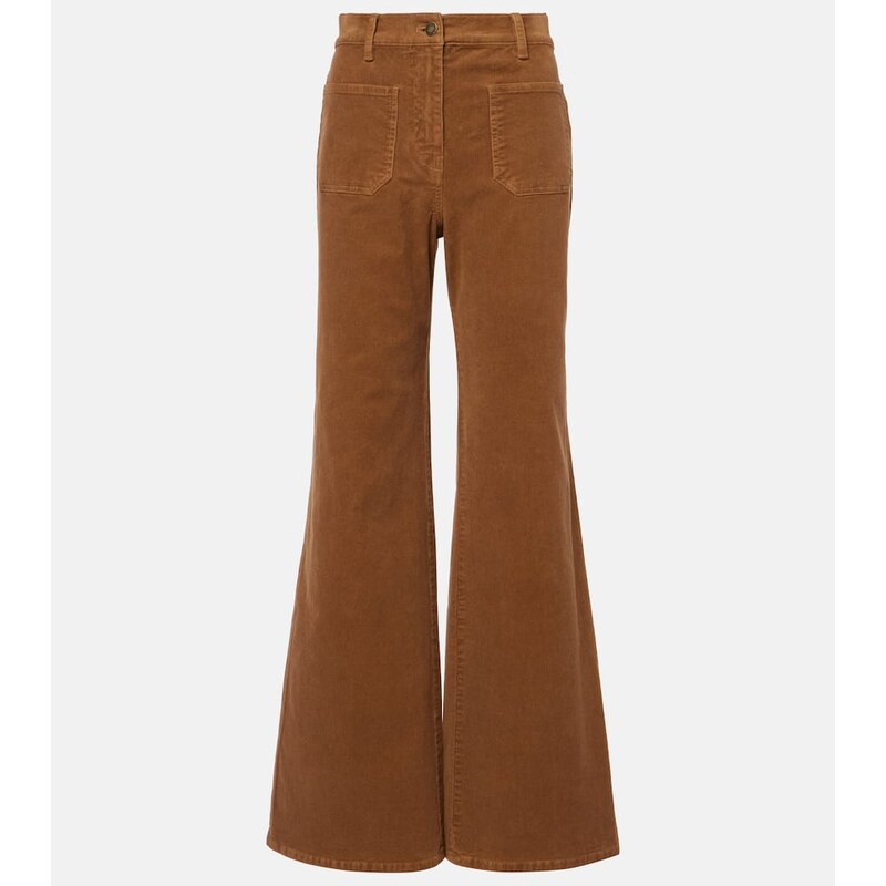 Nili Lotan Florence high-rise corduroy flared pants