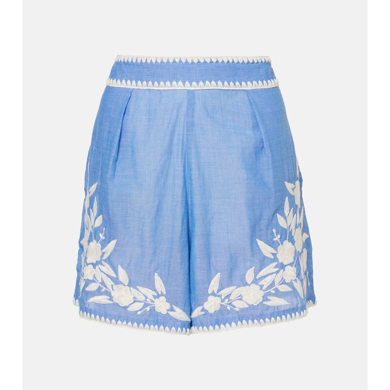 Juliet Dunn Cotton chambray shorts