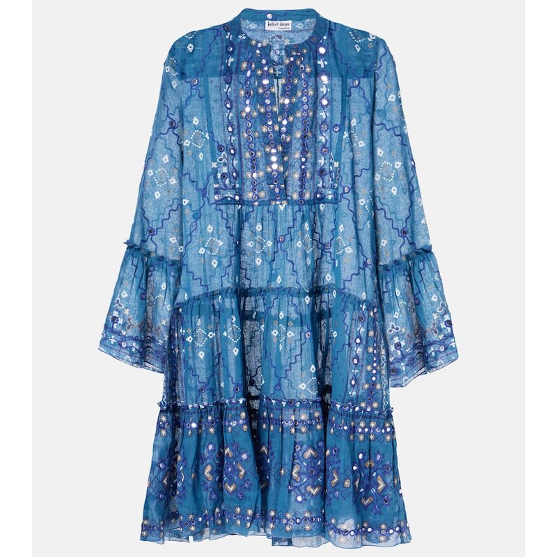 Juliet Dunn Printed cotton minidress
