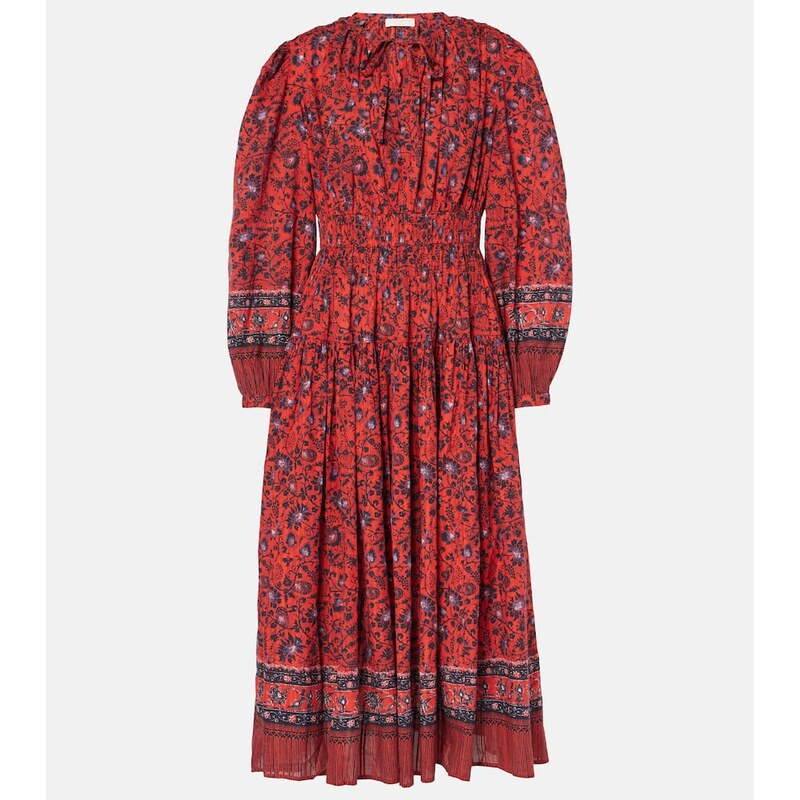 Ulla Johnson Mona floral cotton-blend midi dress
