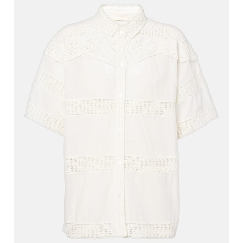 Ulla Johnson Amal paneled cotton crochet shirt