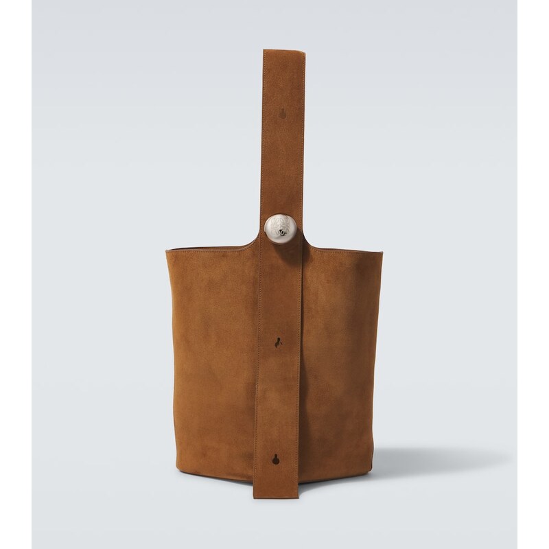 Loewe Pebble Large suede tote bag