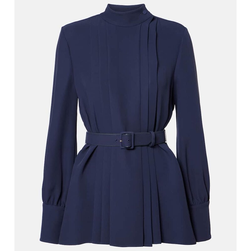 Valentino Cady Couture pleated belted blouse