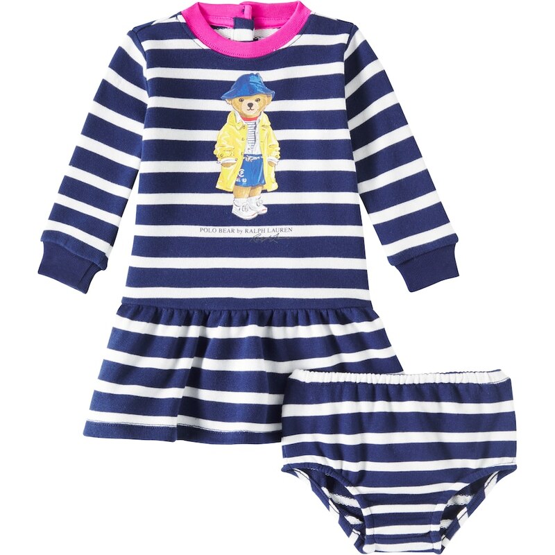 Polo Ralph Lauren Kids Baby striped cotton-blend dress