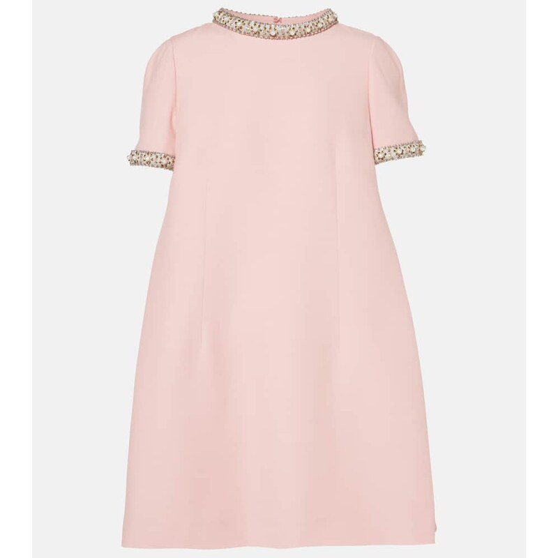 Valentino Crepe Couture embroidered minidress