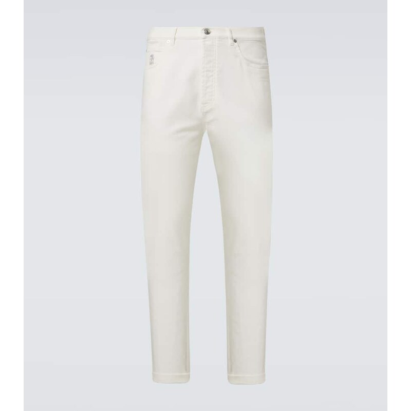 Brunello Cucinelli High-rise slim jeans