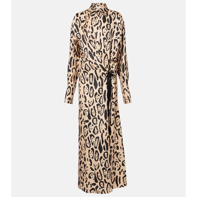 Sportmax Astoria printed silk twill gown