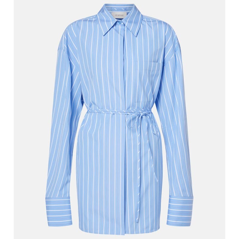 Sportmax Firma striped cotton shirt dress