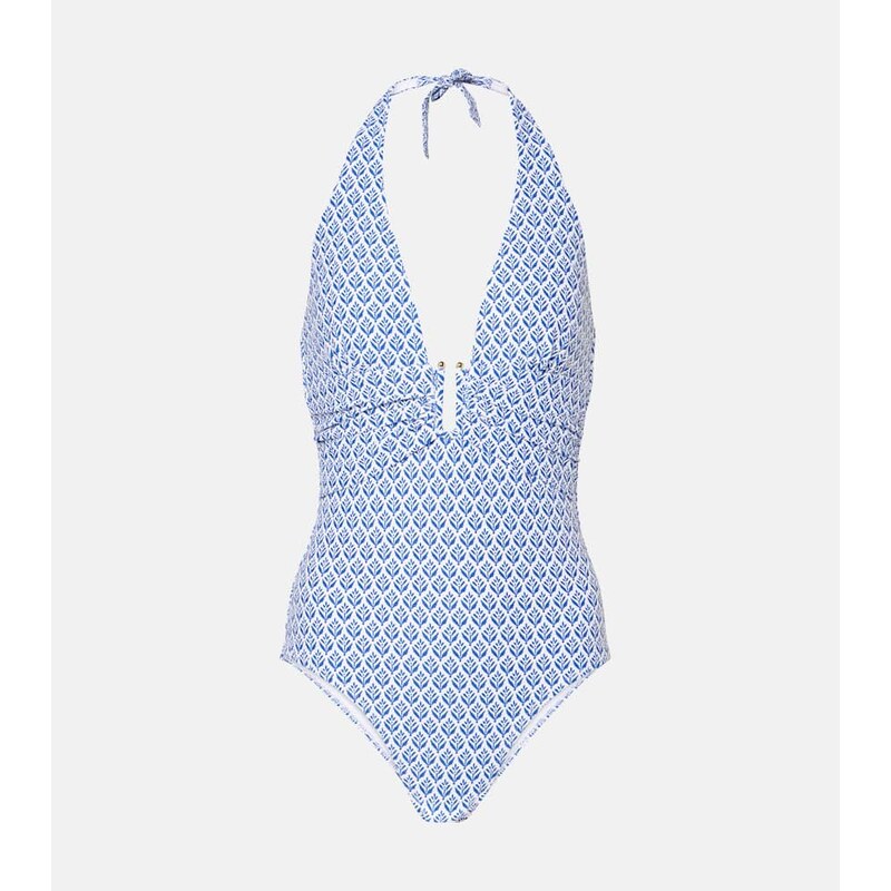 Heidi Klein Cape Cod printed halterneck swimsuit