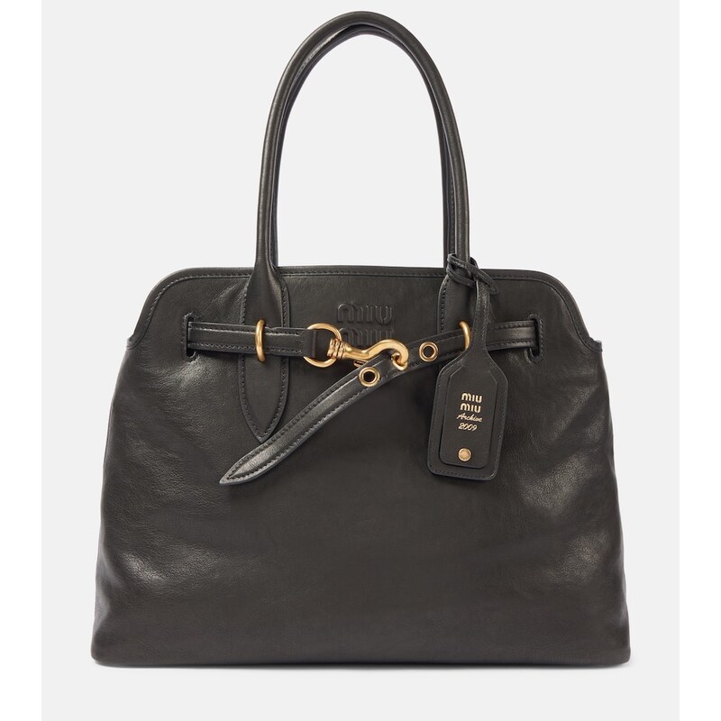 Miu Miu Aventure Medium leather tote bag