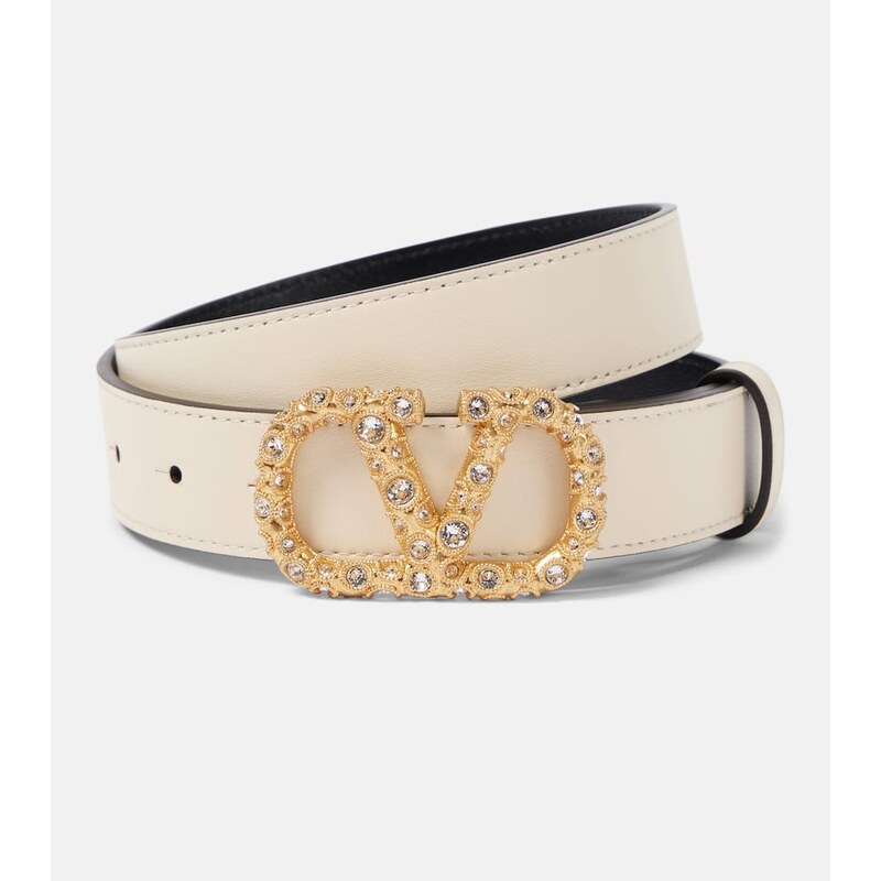 Valentino Garavani VLogo Signature embellished leather belt
