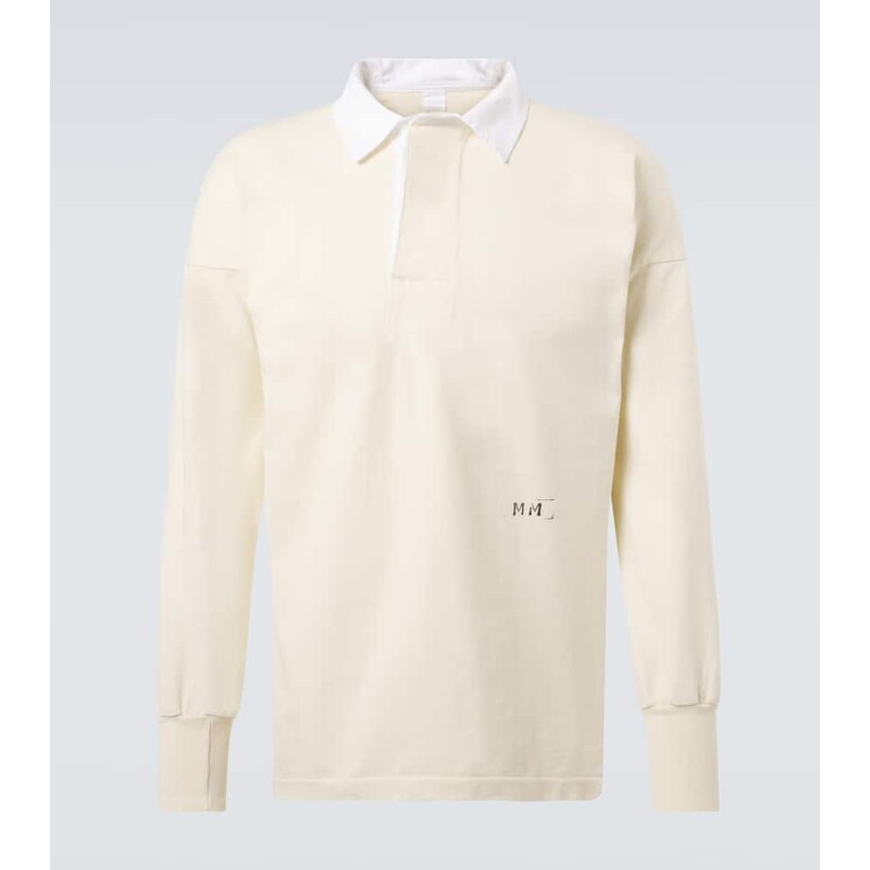 Maison Margiela Logo cotton jersey polo shirt