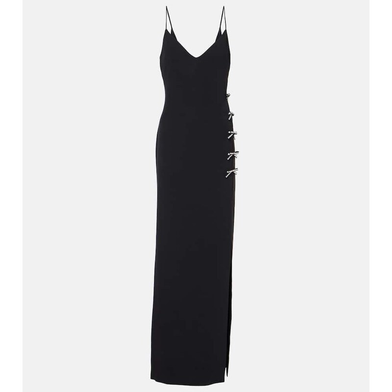 Elie Saab Embellished bow-detail cady gown