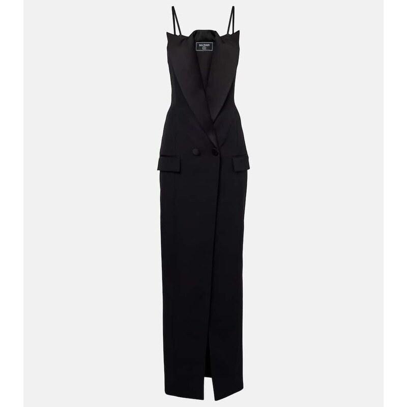 Balmain Wool grain de poudre gown