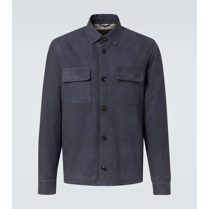 Loro Piana Lowe suede overshirt