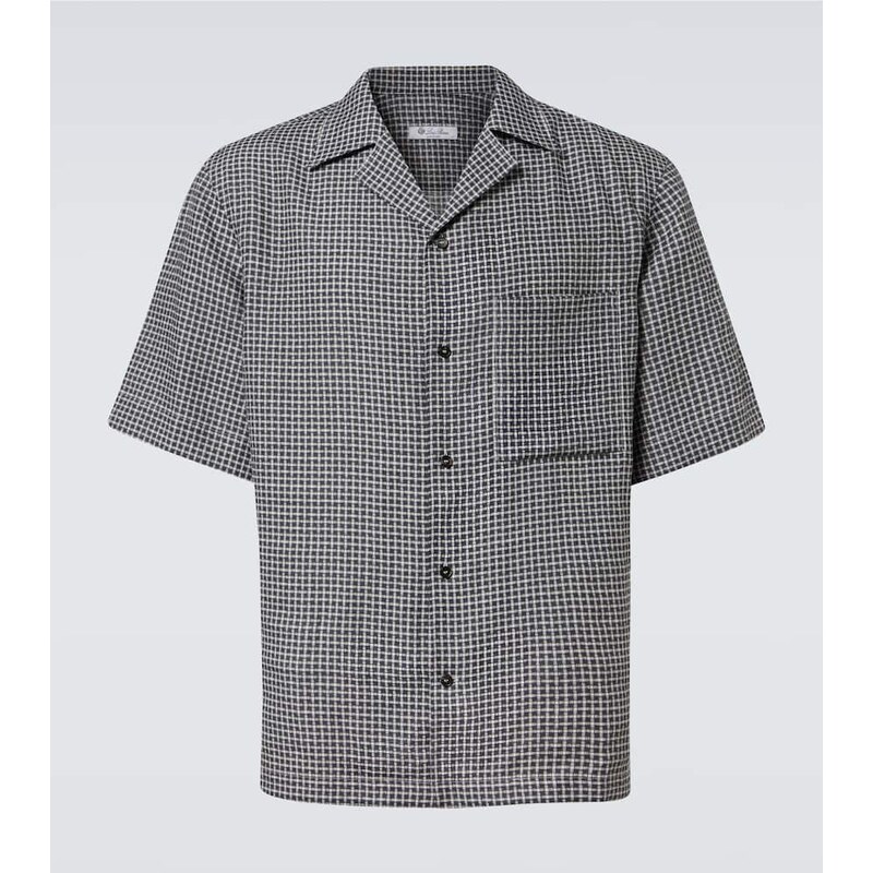 Loro Piana Checked linen shirt