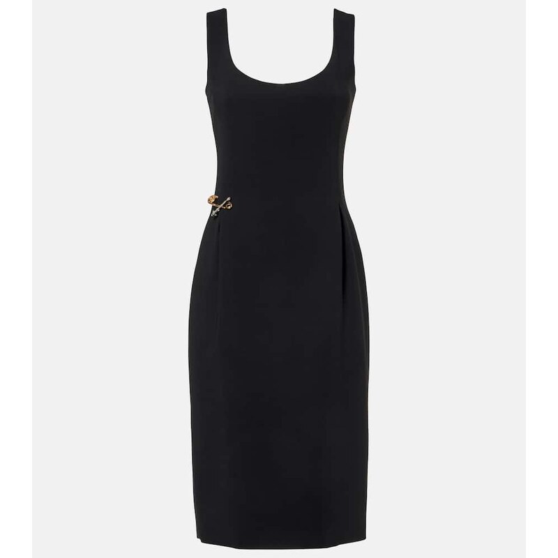 Versace Safety Pin cady midi dress